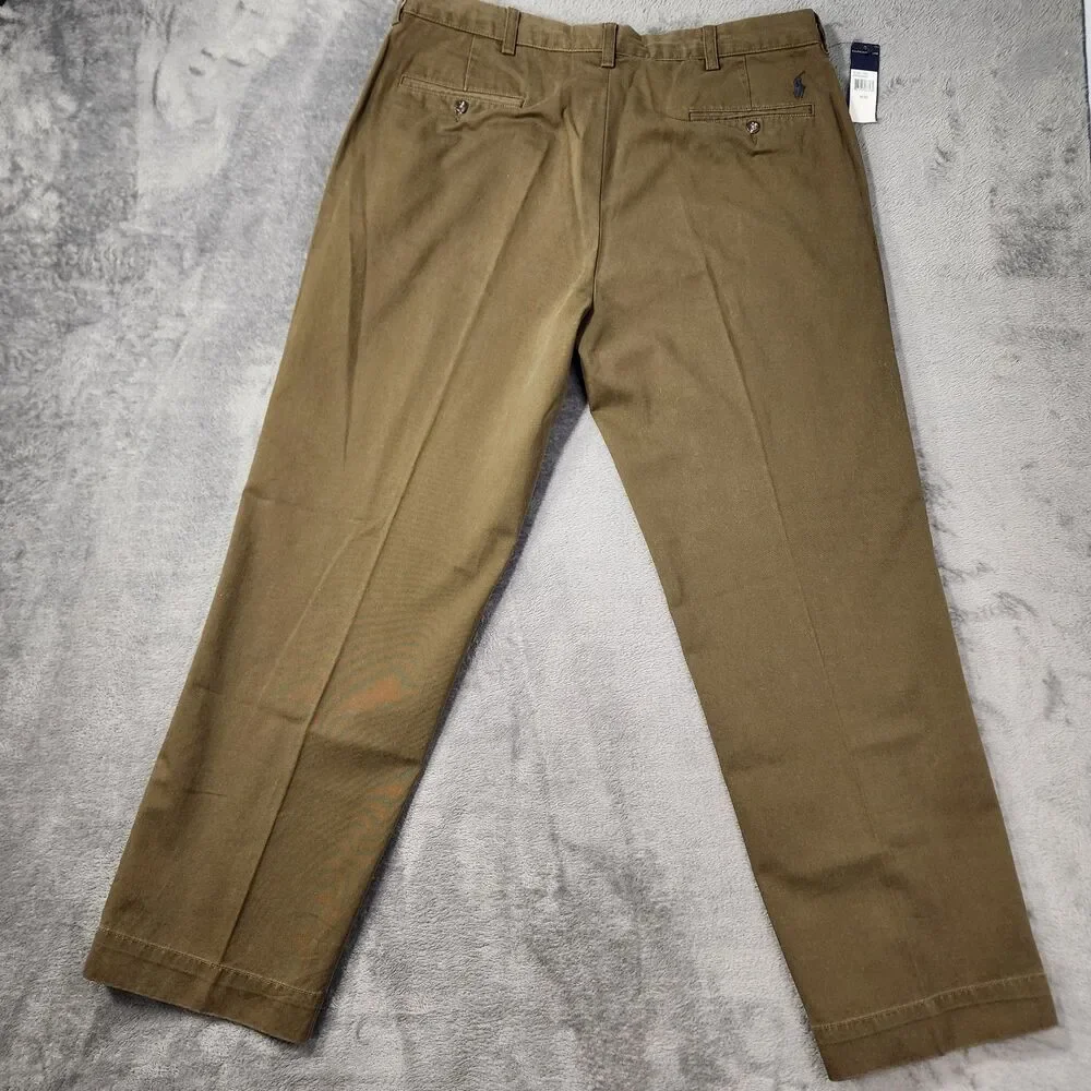 Polo Ralph Lauren Preston Pant Brown Khaki 36x30 Straight Leg Chino Cotton NEW - Picture 3 of 12